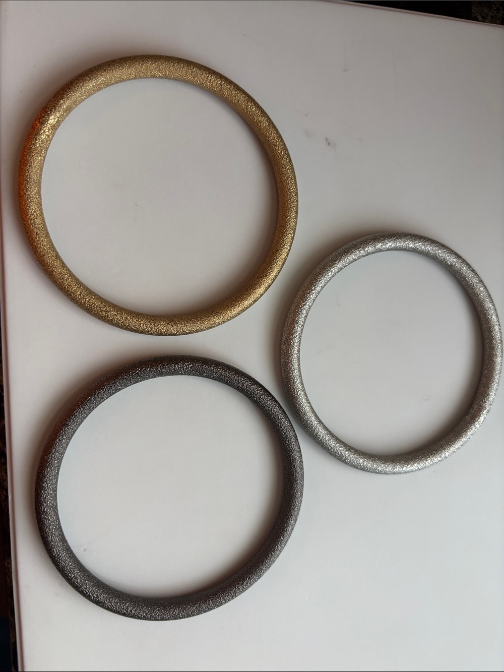 Metallic Bangle Bracelet Set - Gold, Silver & Gunmetal